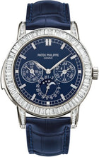 Load image into Gallery viewer, Patek Philippe Grand Complications Day - Date Annual Calendar Moon Phase 42mm Blue Index Platinum Diamond Set Automatic | 5073P - 010 - Luxury Time NYC