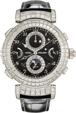 Load image into Gallery viewer, Patek Philippe Grand Complications Grandmaster Chime Haute Joaillerie White Gold Black Dial Diamond Set Bezel | 6300/400G - 001 - Luxury Time NYC