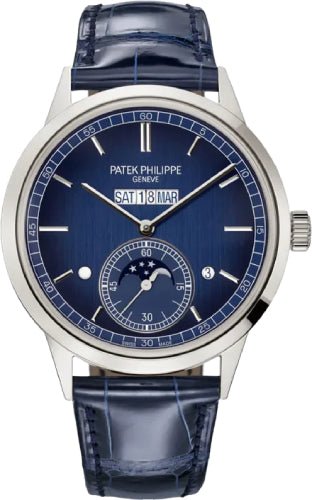 Patek Philippe Grand Complications In - Line Perpetual Calendar Platinum Blue Dial 41.3mm - 5236P - 001 - Luxury Time NYC