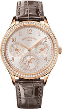 Load image into Gallery viewer, Patek Philippe Grand Complications Ladies First Perpetual Calendar Rose Gold Silver Dial Diamond Bezel | 7140R - 001 - Luxury Time NYC