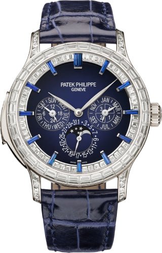 Patek Philippe Grand Complications Minute Repeater Perpetual Calendar Platinum Blue Black Gradient Dial Diamond Bezel | 5374/300P - 001 - Luxury Time NYC