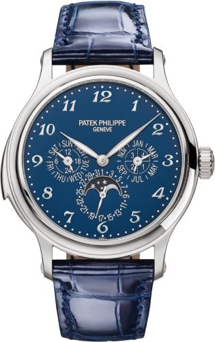 Patek Philippe Grand Complications Minute Repeater Perpetual Calendar White Gold Blue Enamel Dial | 5374G - 001 - Luxury Time NYC