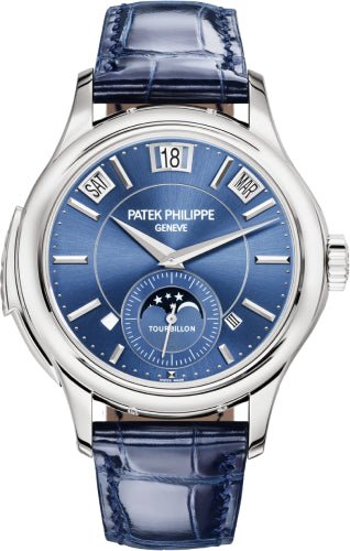 Patek Philippe Grand Complications Minute Repeater Tourbillon Perpetual Calendar White Gold Blue Dial - 5207G - 001 - Luxury Time NYC