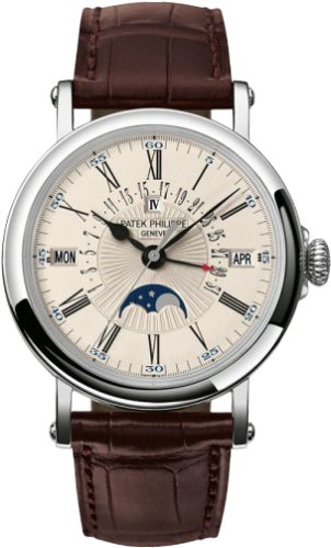 Patek Philippe Grand Complications Perpetual Calendar Retrograde Date White Gold 38mm Opaline Dial | 5159G - 001 - Luxury Time NYC