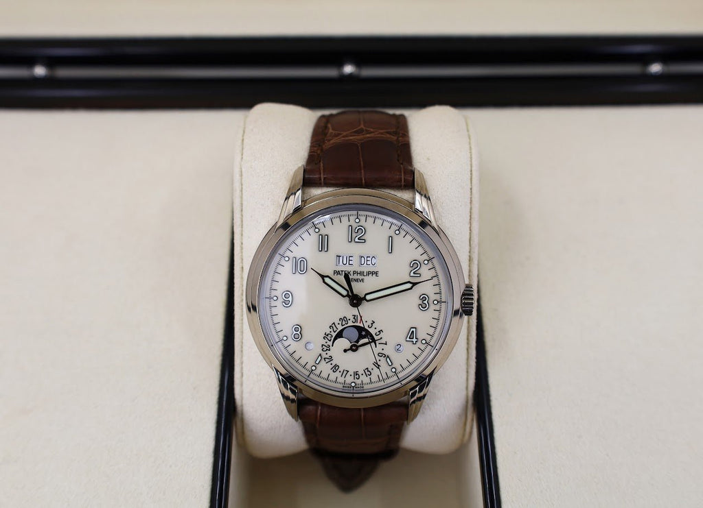 Patek Philippe Grand Complications Perpetual Calendar - White Gold - Lacquered Cream Dial - 5320G-001 - Luxury Time NYC