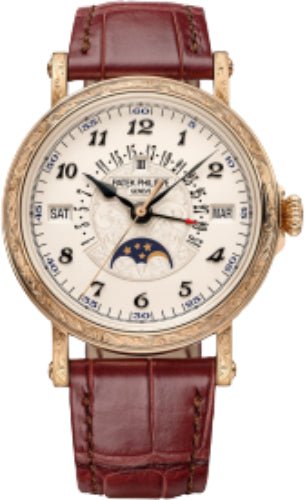 Patek Philippe Grand Complications Retrograde Perpetual Calendar Rare Handcrafts Rose Gold Silver Dial | 5160/500R - 001 - Luxury Time NYC