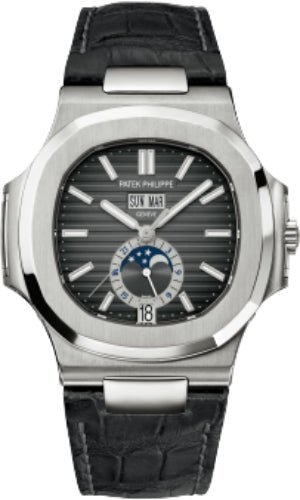 Patek Philippe Nautilus Annual Calendar Moon Phases Stainless Steel Black Dial | 5726A - 001 - Luxury Time NYC