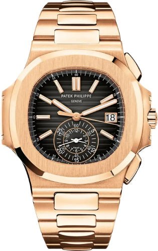 Patek Philippe Nautilus Chronograph Date Rose Gold Black Dial | 5980/1R - 001 - Luxury Time NYC