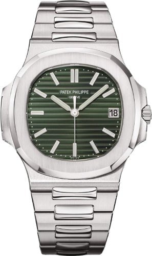 Patek Philippe Nautilus Date Sweep Seconds Stainless Steel Green Dial | 5711/1A - 014 - Luxury Time NYC
