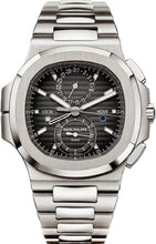 Load image into Gallery viewer, Patek Philippe Nautilus Flyback 40.5 mm Chronograph Travel Time Chronograph Stainless Steel Grey Dial - 5990/1A - 001 - Luxury Time NYC