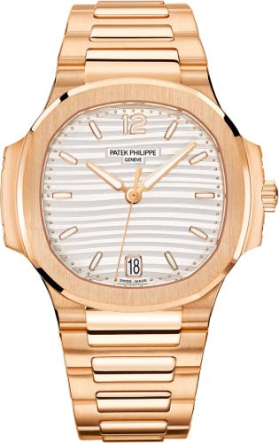 Patek Philippe Nautilus Ladies Rose Gold Silver Dial | 7118/1R - 001 - Luxury Time NYC