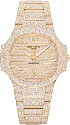 Patek Philippe Nautilus Ladies Rose Gold/Diamond Paved 35.2 mm - 7118/1450R - 001 - Luxury Time NYC