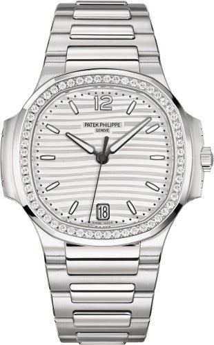 Patek Philippe Nautilus Ladies Stainless Steel Silver Opaline Dial 35.2 mm - 7118/1200A - 010 - Luxury Time NYC