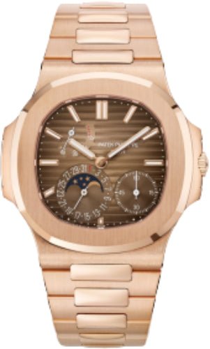 Patek Philippe Nautilus Moon Phases Rose Gold Brown Black Dial | 5712/1R - 001 - Luxury Time NYC