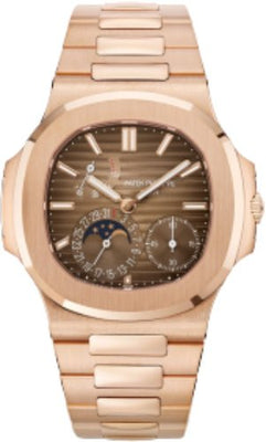 Patek Philippe Nautilus Moon Phases Rose Gold Brown Black Dial | 5712/1R - 001 - Luxury Time NYC