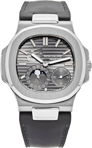 Patek Philippe Nautilus Moon Phases White Gold Slate Gray Dial | 5712G - 001 - Luxury Time NYC