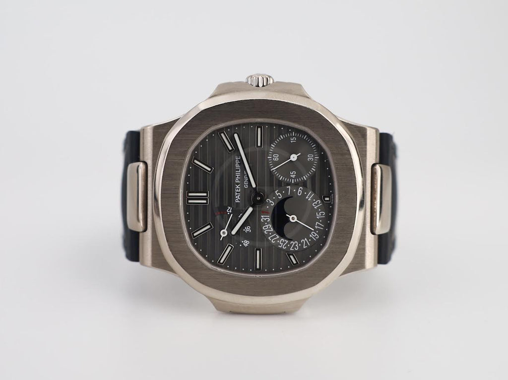 Patek Philippe Nautilus Moon Phases White Gold Slate Gray Dial | 5712G - 001 - Luxury Time NYC