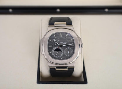 Patek Philippe Nautilus Moon Phases White Gold Slate Gray Dial | 5712G - 001 - Luxury Time NYC