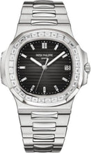 Load image into Gallery viewer, Patek Philippe Nautilus Platinum Diamond Baguette Black Diamond Dial | 5711/110P - 001 - Luxury Time NYC