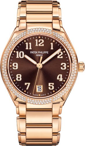 Patek Philippe Twenty~4 Ladies Rose Gold Brown Sunburst | 7300/1200R - 001 - Luxury Time NYC