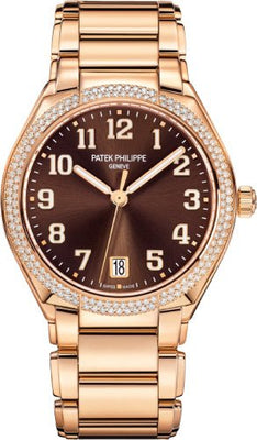 Patek Philippe Twenty~4 Ladies Rose Gold Brown Sunburst | 7300/1200R - 001 - Luxury Time NYC