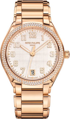 Patek Philippe Twenty~4 Ladies Rose Gold Silver Dial | 7300/1200R - 010 - Luxury Time NYC