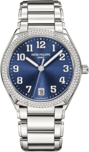 Patek Philippe Twenty~4 Ladies Stainless Steel Blue Sunburst Dial | 7300/1200A - 001 - Luxury Time NYC