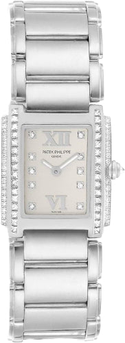 Patek Philippe Twenty~4 Ladies White Gold Diamond Set - 4908/200G - 011 - Luxury Time NYC