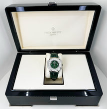 Load image into Gallery viewer, Patek Philippe World Time Flyback Chronograph Green Watch - 5930P-001 - Luxury Time NYC