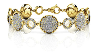 Pave Circle Diamond Bracelet with 3.43 ct.(finished) 1.1mm - Luxury Time NYC