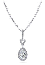 Load image into Gallery viewer, Pear Drop Dangle Diamond Pendant with 0.49 ct.(finished) 6x4mm, 1mm - Luxury Time NYC