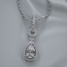 Load image into Gallery viewer, Pear Drop Dangle Diamond Pendant with 0.49 ct.(finished) 6x4mm, 1mm - Luxury Time NYC