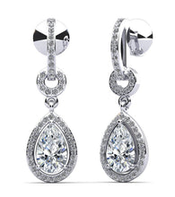 Load image into Gallery viewer, Pear Drop Dangle Lab - Grown Diamond Earrings with 0.98 ct.(finished) 6x4mm, 1mm - Luxury Time NYC