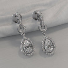 Load image into Gallery viewer, Pear Drop Dangle Lab - Grown Diamond Earrings with 0.98 ct.(finished) 6x4mm, 1mm - Luxury Time NYC