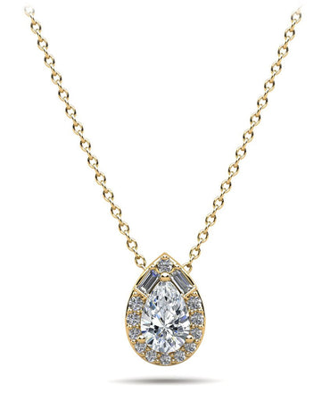 Pear Shape Diamond Dreams Necklace Diamond with 0.31 ct.(finished) - Luxury Time NYC