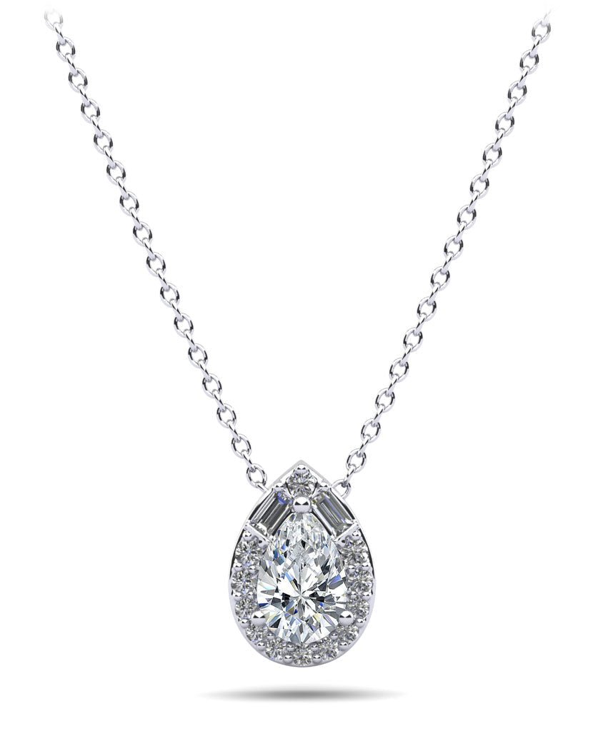 Pear Shape Diamond Dreams Necklace Diamond with 0.31 ct.(finished) - Luxury Time NYC