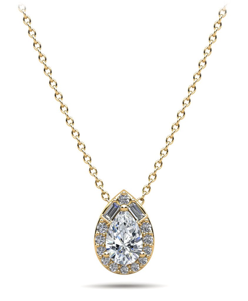 Pear Shape Diamond Dreams Necklace Lab - Grown Diamond with 0.31 ct.(finished) - Luxury Time NYC