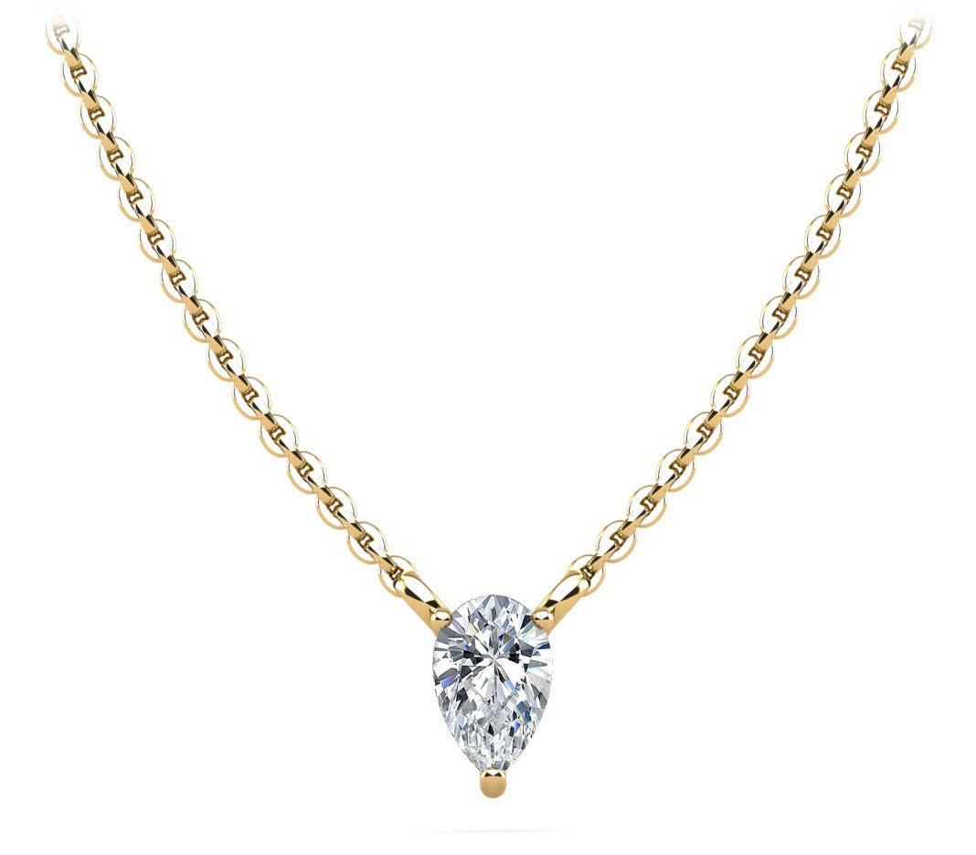 Pear Shape Dream Lab - Grown Diamond Pendant with 0.50 ct.(finished) 7x4.5mm - Luxury Time NYC