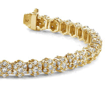 Load image into Gallery viewer, Pentagon Diamond Bracelet with 4.55 ct.(finished) 1.5mm, 2mm - Luxury Time NYC