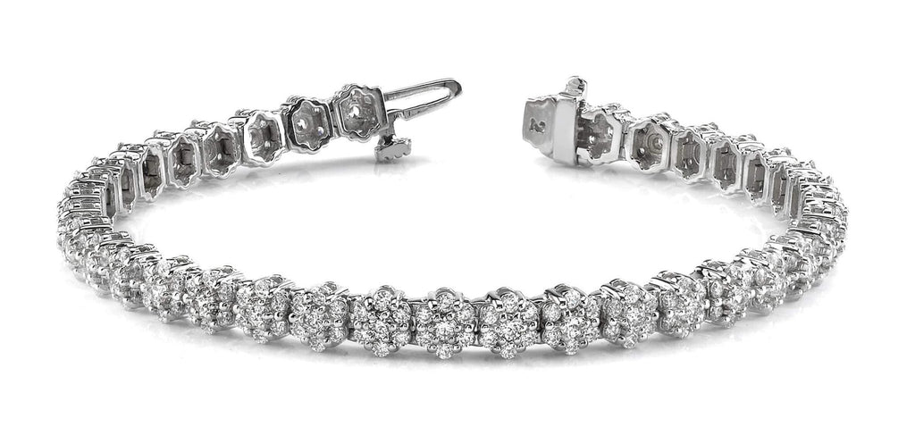 Pentagon Diamond Bracelet with 5.31 ct.(finished) 1.7mm, 2.2mm - Luxury Time NYC