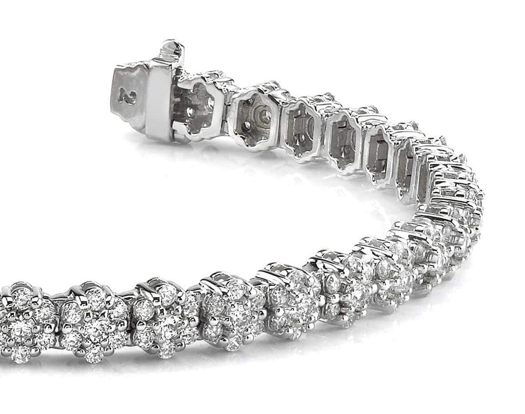 Pentagon Lab - Grown Diamond Bracelet with 5.31 ct.(finished) 1.7mm, 2.2mm - Luxury Time NYC