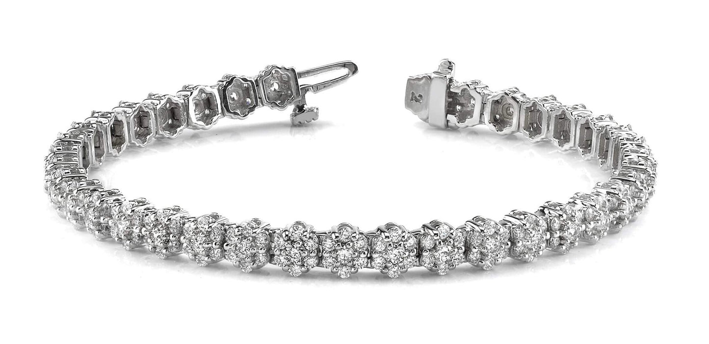 Pentagon Lab - Grown Diamond Bracelet with 5.31 ct.(finished) 1.7mm, 2.2mm - Luxury Time NYC