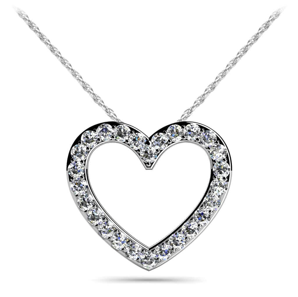 Perfect Diamond Heart Diamond Pendant with 1.03 ct.(finished) 2.3mm - Luxury Time NYC