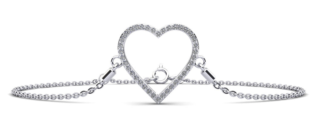 Perfect Heart Diamond Adjustable Diamond Bracelet with 0.30 ct.(finished) 1.2mm - Luxury Time NYC