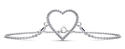 Perfect Heart Diamond Adjustable Diamond Bracelet with 0.30 ct.(finished) 1.2mm - Luxury Time NYC