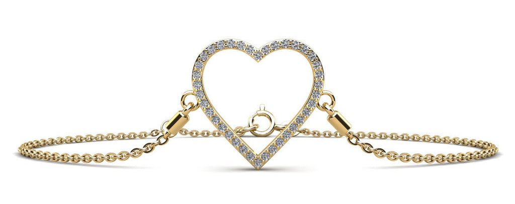 Perfect Heart Diamond Adjustable Diamond Bracelet with 0.30 ct.(finished) 1.2mm - Luxury Time NYC