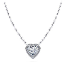 Load image into Gallery viewer, Perfect Heart Halo Diamond Pendant with 0.59 ct. (0.50 ct. center diamond) - Luxury Time NYC