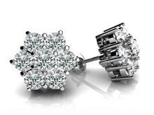 Load image into Gallery viewer, Perfect Petals Diamond Stud Earrings with 0.84 ct.(finished) 2.5mm - Luxury Time NYC