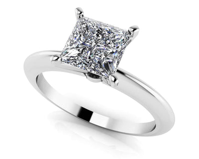 Perfect Princess Cut Diamond Solitaire Diamond Engagement Ring with 1.50 ct.(finished) 7.4mm - Luxury Time NYC