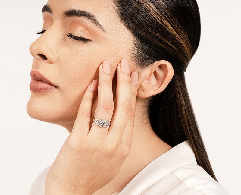 Perfect Three Diamond Anniversary Band Lab - Grown Diamond with 1.48 ct. (0.65 ct. center diamond) - Luxury Time NYC